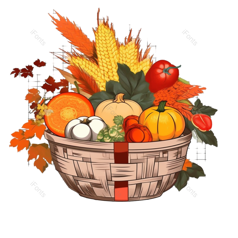 叶子图片,秋天元素,插画PNG,水果免抠素材